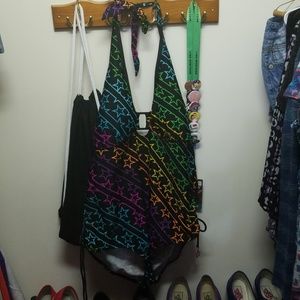 Torrid size 3 halter one piece swimsuit